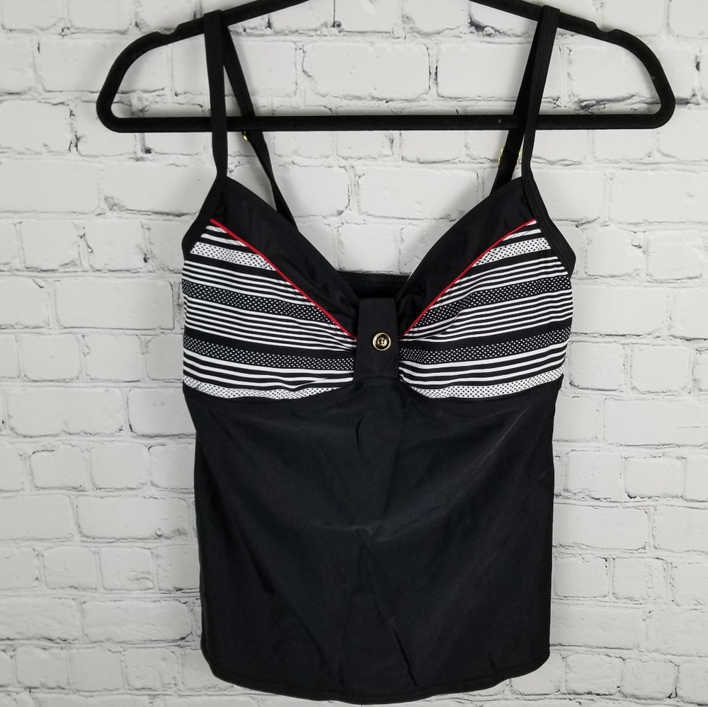 SANTORINI | striped tankini swimsuit top
